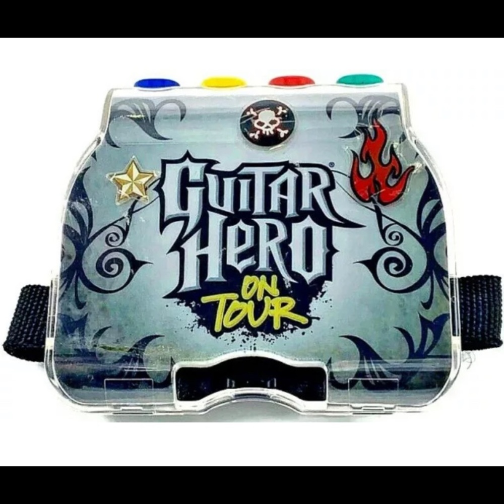 NINTENDO DS GUITAR HERO On Tour Red Octane GUITAR GRIP CONTROLLER Tested